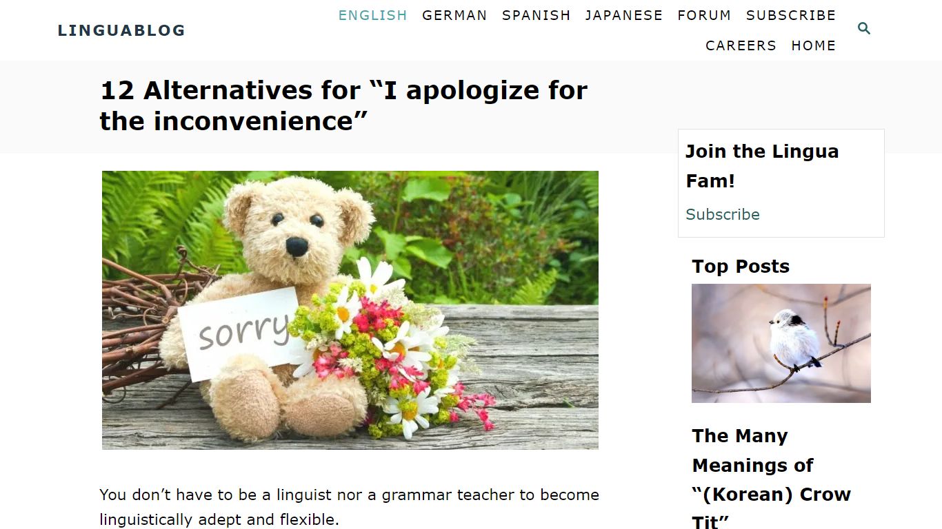 12 Alternatives for “I apologize for the inconvenience” - Linguablog