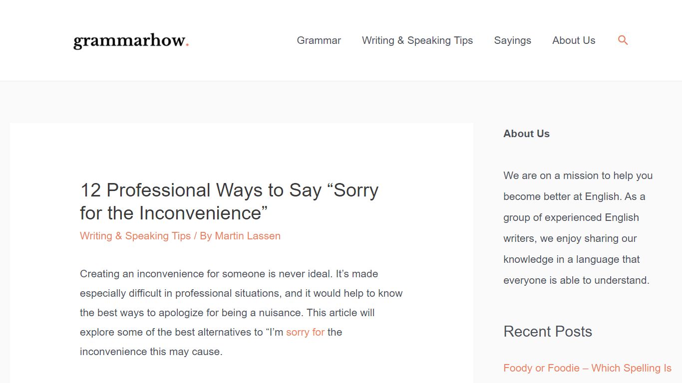 12 Professional Ways to Say "Sorry for the Inconvenience" - Grammarhow