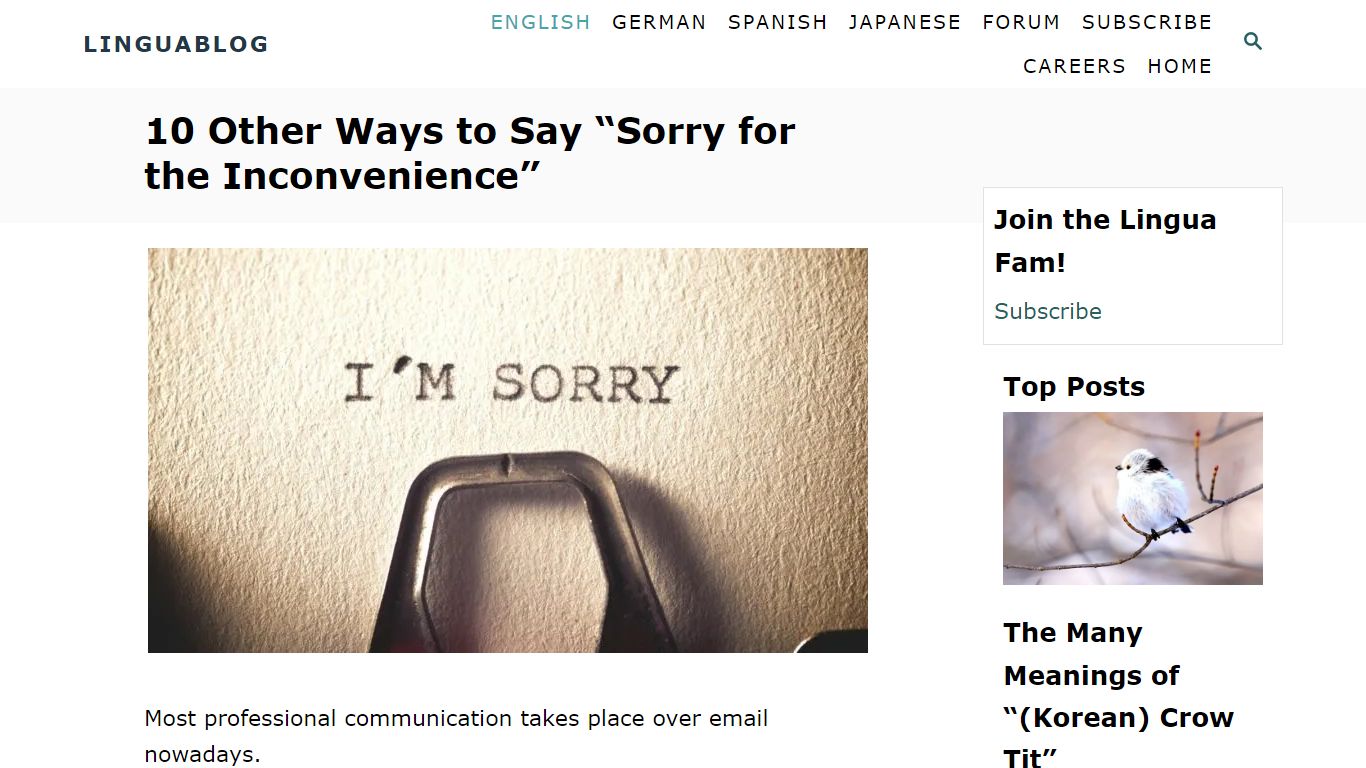 10 Other Ways to Say "Sorry for the Inconvenience" - Linguablog